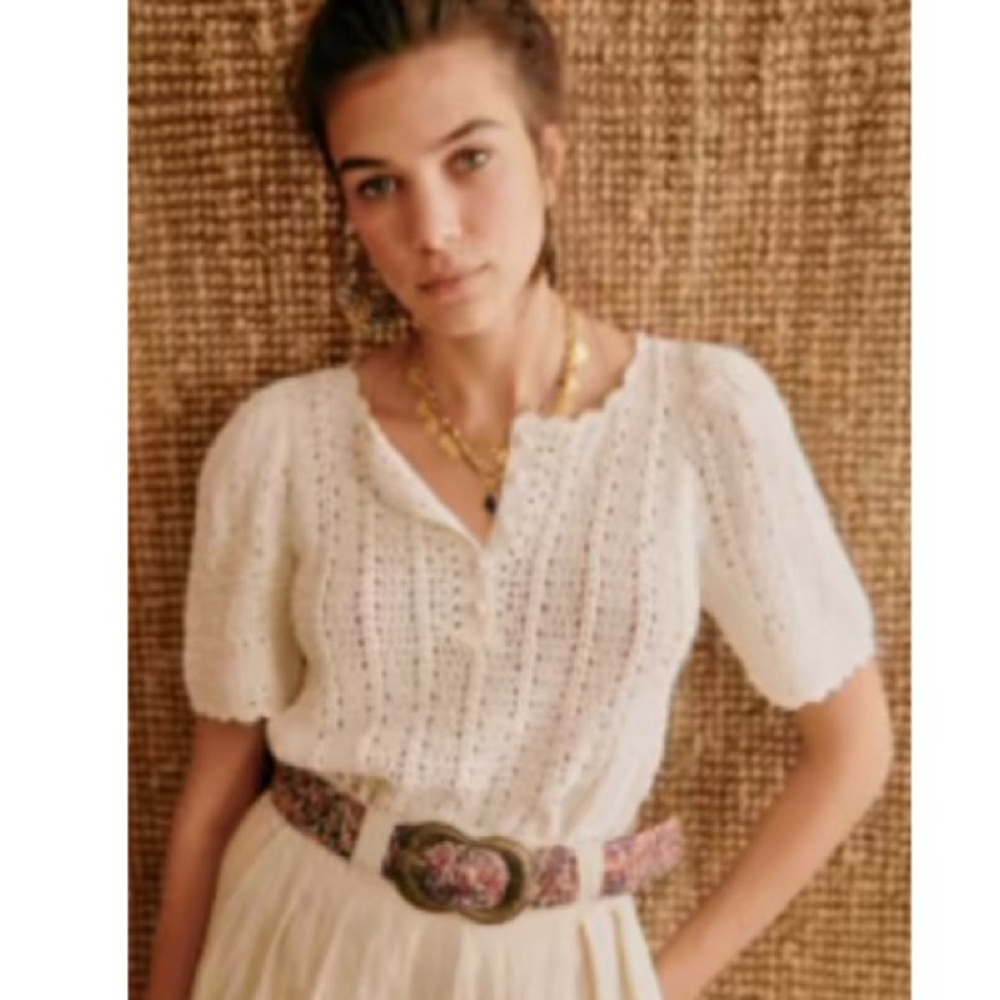 Sezane Vicki Jumper Écru. - Size S